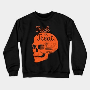 Halloween Skull Trick or Treat (Orange) [HT] Crewneck Sweatshirt